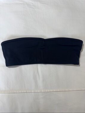 Something Navy Black Bandeau sweetheart neck bikini Top size small